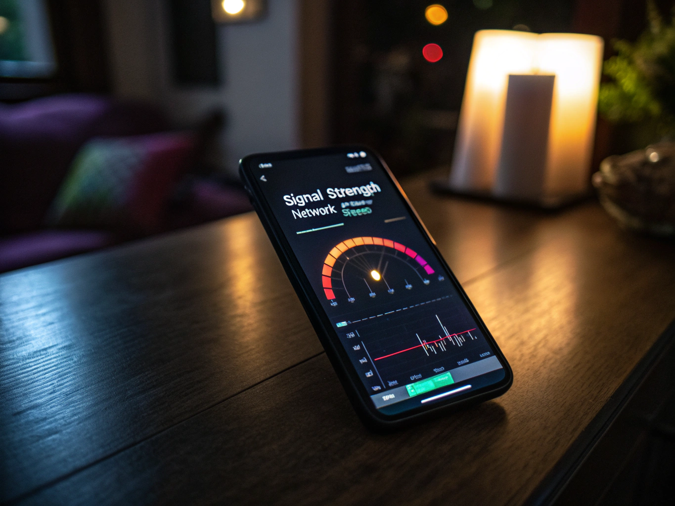 Speed test telemetry readout in Shinjuku, Tokyo
